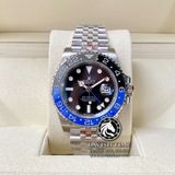 Đồng Hồ Rolex GMT-Master II 126710BLNR “BATGIRL” Rep 1:1 Cao Cấp Vỏ Bạc Mặt Đen Dây Kim Loại Jubilee