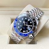 Đồng Hồ Rolex GMT-Master II 126710BLNR “BATGIRL” Rep 1:1 Cao Cấp Vỏ Bạc Mặt Đen Dây Kim Loại Jubilee