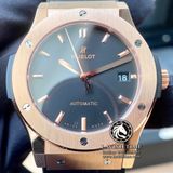 Đồng Hồ Hublot Classic Fusion 45mm Rep 1:1 Chế Tác Vỏ Vàng Hồng Mặt Số Đen Dây Da 511.OX.1181.LR