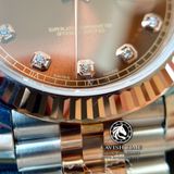 Đồng Hồ Rolex Datejust 41mm 126331-0004 Rep 1:1 Chế Tác Vỏ Demi Bọc Vàng Mặt Nâu Chocolate Cọc Số Đính Đá Dây Kim Loại Jubilee