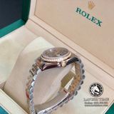 Đồng Hồ Rolex Datejust 31mm 278383rbr-0018 Rep 1:1 Chế Tác Vỏ Bọc Vàng 18K Niềng Bezel Đính Đá Mặt Xám Cọc Số La Mã Dây Kim Loại