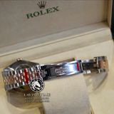 Đồng Hồ Rolex Datejust 41mm Rep 1:1 Cao Cấp Vỏ Vàng Hồng Mặt Xà Cừ Tím Cọc Số Đá Dây Kim Loại Jubilee