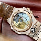 Đồng Hồ Patek Philippe Nautilus 5711R-001 Rep 1:1 Vỏ Vàng Hồng Mặt Nâu Dây Kim Loại