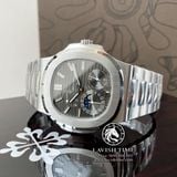 Đồng Hồ Patek Philippe Nautilus 5712G-001 Rep 1:1 Vỏ Bạc Mặt Xám Dây Kim Loại
