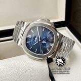 Đồng Hồ Patek Philippe Nautilus 5726/1A-014  Rep 1:1 Chế Tác Vỏ Bạc Mặt Xanh Dây Kim Loại