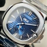 Đồng Hồ Patek Philippe Nautilus 5726/1A-014  Rep 1:1 Chế Tác Vỏ Bạc Mặt Xanh Dây Kim Loại