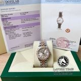 Đồng Hồ Rolex Datejust 31mm 278381RBR Rep 1:1 Vỏ Vàng Hồng Niềng Bezel Vàng Khối 18K Độ Kim Cương Thiên Nhiên 2 Ly Mặt Trắng Dây Kim Loại