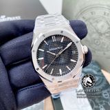 Đồng Hồ Audemars Piguet Royal Oak 15500ST.OO.1220ST.03 Rep 1:1 Chế Tác Vỏ Bạc Mặt Đen Dây Kim Loại