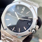 Đồng Hồ Audemars Piguet Royal Oak 15500ST.OO.1220ST.03 Rep 1:1 Chế Tác Vỏ Bạc Mặt Đen Dây Kim Loại