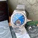 Đồng Hồ Audemars Piguet Royal Oak Extra-Thin Tourbillon 26522TI.OO.1220TI.01 Rep 1:1 Chế Tác Vỏ Bạc Mặt Xanh