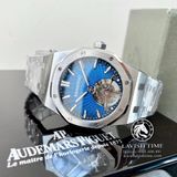 Đồng Hồ Audemars Piguet Royal Oak Extra-Thin Tourbillon 26522TI.OO.1220TI.01 Rep 1:1 Chế Tác Vỏ Bạc Mặt Xanh