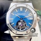 Đồng Hồ Audemars Piguet Royal Oak Extra-Thin Tourbillon 26522TI.OO.1220TI.01 Rep 1:1 Chế Tác Vỏ Bạc Mặt Xanh