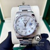 Đồng Hồ Rolex Datejust 36mm 126234 Rep 1:1 Cao Cấp Vỏ Bạc Mặt Vi Tính Bạc Cọc Số Đính Đá Dây Kim Loại Oyster