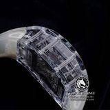 Đồng Hồ Richard Mille RM 56-02 Tourbillon Sapphire Rep 1:1 Chế Tác Vỏ Sapphire Mặt Skeleton Lộ Cơ Dây Cao Su