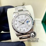 Đồng Hồ Rolex Datejust 36mm 126234 Rep 1:1 Cao Cấp Vỏ Bạc Mặt Độ Thiên Thạch Tự Nhiên Cọc Số Kim Cương Thiên Nhiên Dây Kim Loại Oyster