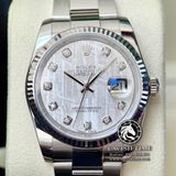 Đồng Hồ Rolex Datejust 36mm 126234 Rep 1:1 Cao Cấp Vỏ Bạc Mặt Độ Thiên Thạch Tự Nhiên Cọc Số Kim Cương Thiên Nhiên Dây Kim Loại Oyster