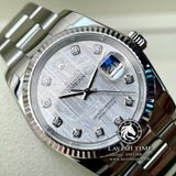 Đồng Hồ Rolex Datejust 36mm 126234 Rep 1:1 Cao Cấp Vỏ Bạc Mặt Độ Thiên Thạch Tự Nhiên Cọc Số Kim Cương Thiên Nhiên Dây Kim Loại Oyster