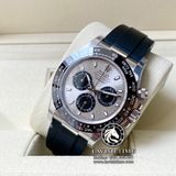 Đồng Hồ Rolex Cosmograph Daytona 116519LN-0027 Rep 1:1 Cao Cấp Vỏ Bạc Mặt Xám Dây Cao Su