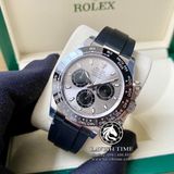Đồng Hồ Rolex Cosmograph Daytona 116519LN-0027 Rep 1:1 Cao Cấp Vỏ Bạc Mặt Xám Dây Cao Su