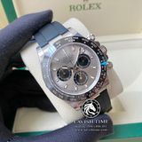 Đồng Hồ Rolex Cosmograph Daytona 116519LN-0027 Rep 1:1 Cao Cấp Vỏ Bạc Mặt Xám Dây Cao Su