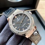 Đồng Hồ Hublot Classic Fusion 38mm Chế Tác Vỏ Bạc Titanium Mặt Số Đen Dây Da 565.NX.1171.LR
