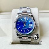 Đồng Hồ Rolex Datejust 36mm 126234-0050 Rep 1:1 Cao Cấp Vỏ Bạc Mặt Gấp Nếp Xanh Dương Cọc Số Vạch Dây Kim Loại Jubilee