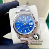Đồng Hồ Rolex Datejust 36mm 126234-0050 Rep 1:1 Cao Cấp Vỏ Bạc Mặt Gấp Nếp Xanh Dương Cọc Số Vạch Dây Kim Loại Jubilee