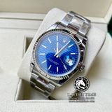 Đồng Hồ Rolex Datejust 36mm 126234-0050 Rep 1:1 Cao Cấp Vỏ Bạc Mặt Gấp Nếp Xanh Dương Cọc Số Vạch Dây Kim Loại Jubilee
