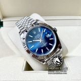 Đồng Hồ Rolex Datejust 41mm 126334-0002 Rep 1:1 Chế Tác Vỏ Bạc Mặt Xanh Dương Cọc Số Vạch Dây Kim Loại Jubilee