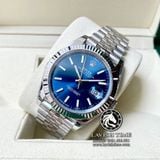 Đồng Hồ Rolex Datejust 41mm 126334-0002 Rep 1:1 Chế Tác Vỏ Bạc Mặt Xanh Dương Cọc Số Vạch Dây Kim Loại Jubilee