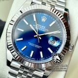 Đồng Hồ Rolex Datejust 41mm 126334-0002 Rep 1:1 Chế Tác Vỏ Bạc Mặt Xanh Dương Cọc Số Vạch Dây Kim Loại Jubilee