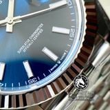 Đồng Hồ Rolex Datejust 41mm 126334-0002 Rep 1:1 Chế Tác Vỏ Bạc Mặt Xanh Dương Cọc Số Vạch Dây Kim Loại Jubilee