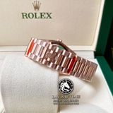 Đồng Hồ Rolex Day-Date 40mm 228235-0002 Rep 1:1 Cao Cấp Vỏ Vàng Hồng Mặt Nâu Chocolate Cọc Số La Mã Dây Kim Loại