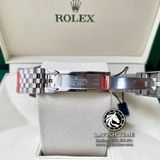 Đồng Hồ Rolex Datejust 36mm 126234-0047 Rep 1:1 Cao Cấp Vỏ Bạc Mặt Lá Cọ Xanh Cọc Số Vạch Dây Kim Loại Jubilee