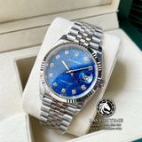 Đồng Hồ Rolex Datejust 36mm 126234-0011 Rep 1:1 Cao Cấp Vỏ Bạc Mặt Vi Tính Xanh Cọc Số Đính Đá Dây Kim Loại Jubilee