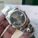 Đồng Hồ Rolex Datejust 41mm  126333-0019 Rep 1:1 Chế Tác Vỏ Demi Bọc Vàng Mặt Xám Cọc Số La Mã Dây Kim Loại Oyster