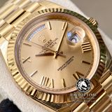 Đồng Hồ Rolex Day-Date 40mm 228238-0006 Rep 1:1 Cao Cấp Vỏ Vàng Kim Mặt Vàng Cọc Số La Mã Dây Kim Loại