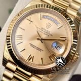 Đồng Hồ Rolex Day-Date 40mm 228238-0006 Rep 1:1 Cao Cấp Vỏ Vàng Kim Mặt Vàng Cọc Số La Mã Dây Kim Loại