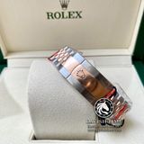 Đồng Hồ Rolex Datejust 36mm 126231-0031 Rep 1:1 Cao Cấp Vỏ Demi Vàng Hồng Mặt Lá Cọ Xám Cọc Số Vạch Dây Kim Loại Jubilee
