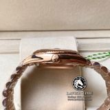 Đồng Hồ Rolex Day-Date 36mm 128235 Rep 1:1 Cao Cấp Vỏ Vàng Hồng Mặt Nâu Chocolate Cọc Số Đá Dây Kim Loại