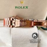 Đồng Hồ Rolex Day-Date 36mm 128235 Rep 1:1 Cao Cấp Vỏ Vàng Hồng Mặt Nâu Chocolate Cọc Số Đá Dây Kim Loại