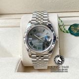 Đồng Hồ Rolex Datejust 41mm 126334-0022 Rep 1:1 Cao Cấp Vỏ Bạc Mặt Xám Cọc Số La Mã Dây Kim Loại Jubilee