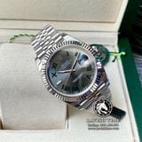Đồng Hồ Rolex Datejust 41mm 126334-0022 Rep 1:1 Cao Cấp Vỏ Bạc Mặt Xám Cọc Số La Mã Dây Kim Loại Jubilee