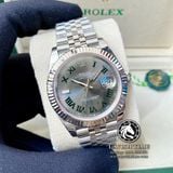 Đồng Hồ Rolex Datejust 41mm 126334-0022 Rep 1:1 Cao Cấp Vỏ Bạc Mặt Xám Cọc Số La Mã Dây Kim Loại Jubilee