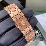 Đồng Hồ Audemars Piguet Royal Oak 15500OR.OO.1220OR.01 Rep 1:1 Vỏ Vàng Hồng Mặt Đen Dây Kim Loại