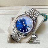 Đồng Hồ Rolex Datejust 41mm 126334-0002 Rep 1:1 Cao Cấp Vỏ Bạc Mặt Xanh Dương Cọc Số Vạch Dây Kim Loại Jubilee