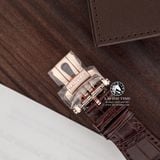 Đồng Hồ Patek Philippe Nautilus 5712R-001 Rep 1:1 Chế Tác Vỏ Vàng Hồng Mặt Nâu Dây Da