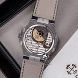 Đồng Hồ Patek Philippe Nautilus 5712/A-001 Rep 1:1 Chế Tác Vỏ Bạc Mặt Xanh Dương Dây Da