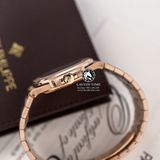 Đồng Hồ Patek Philippe Nautilus 5723/1R-010 Rep 1:1 Chế Tác Vỏ Vàng Hồng Niềng Bezel Đính Đá Baguette Mặt Nâu Dây Kim Loại