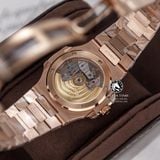 Đồng Hồ Patek Philippe Nautilus 5723/1R-010 Rep 1:1 Chế Tác Vỏ Vàng Hồng Niềng Bezel Đính Đá Baguette Mặt Nâu Dây Kim Loại